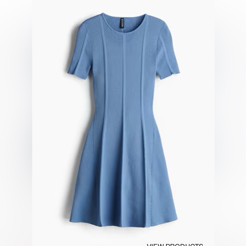 NWT Rib knit dress with flare skirt